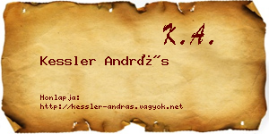 Kessler András névjegykártya